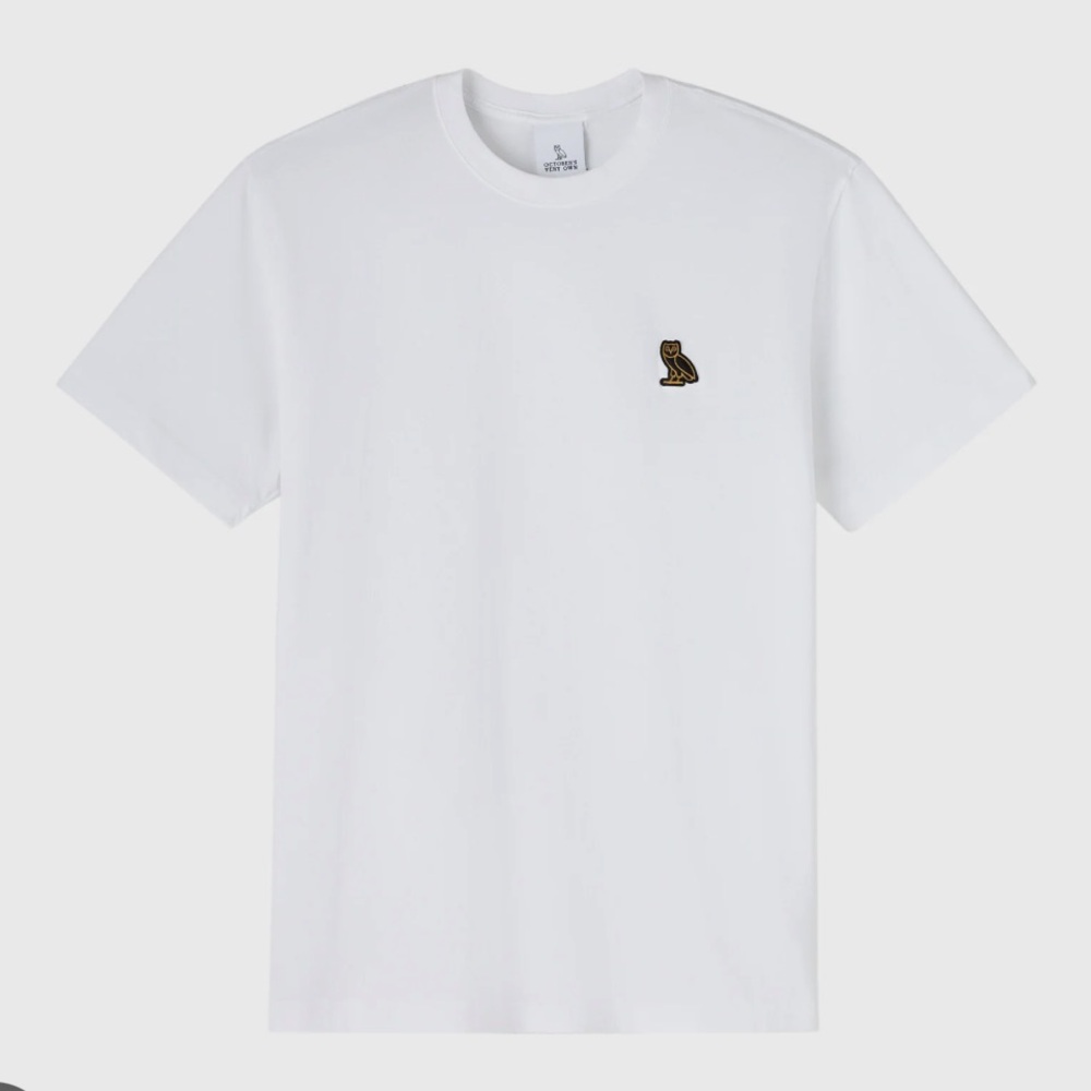 OVO White Tee with Black Owl Logo